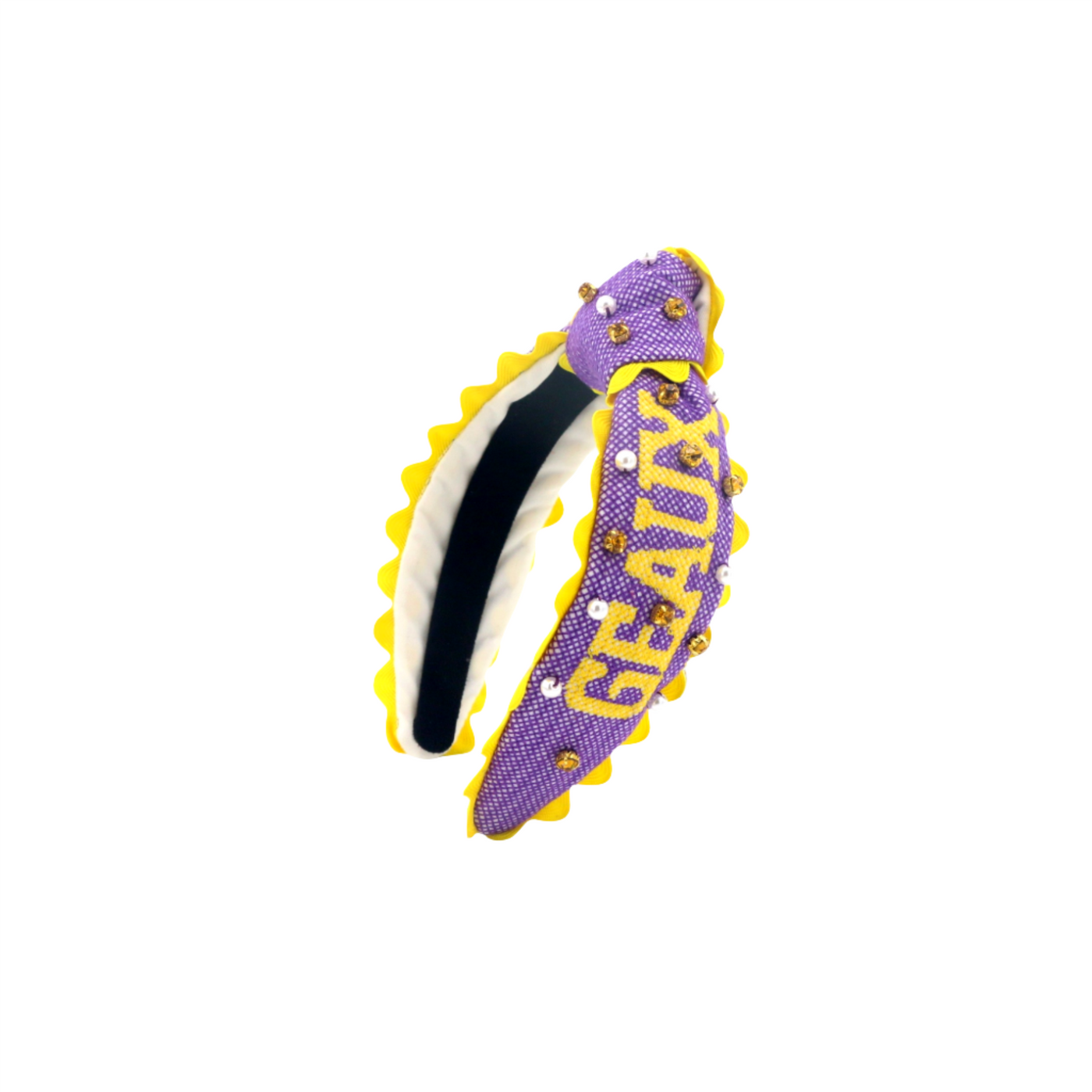 LSU Child Size GEAUX TIGERS Cross Stitch Headband