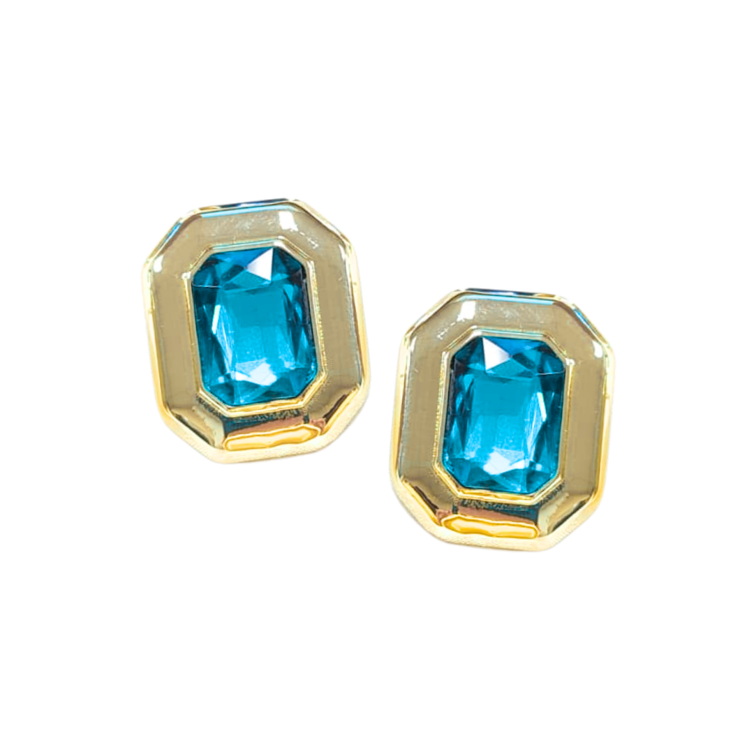 Blue Jeweled Studs