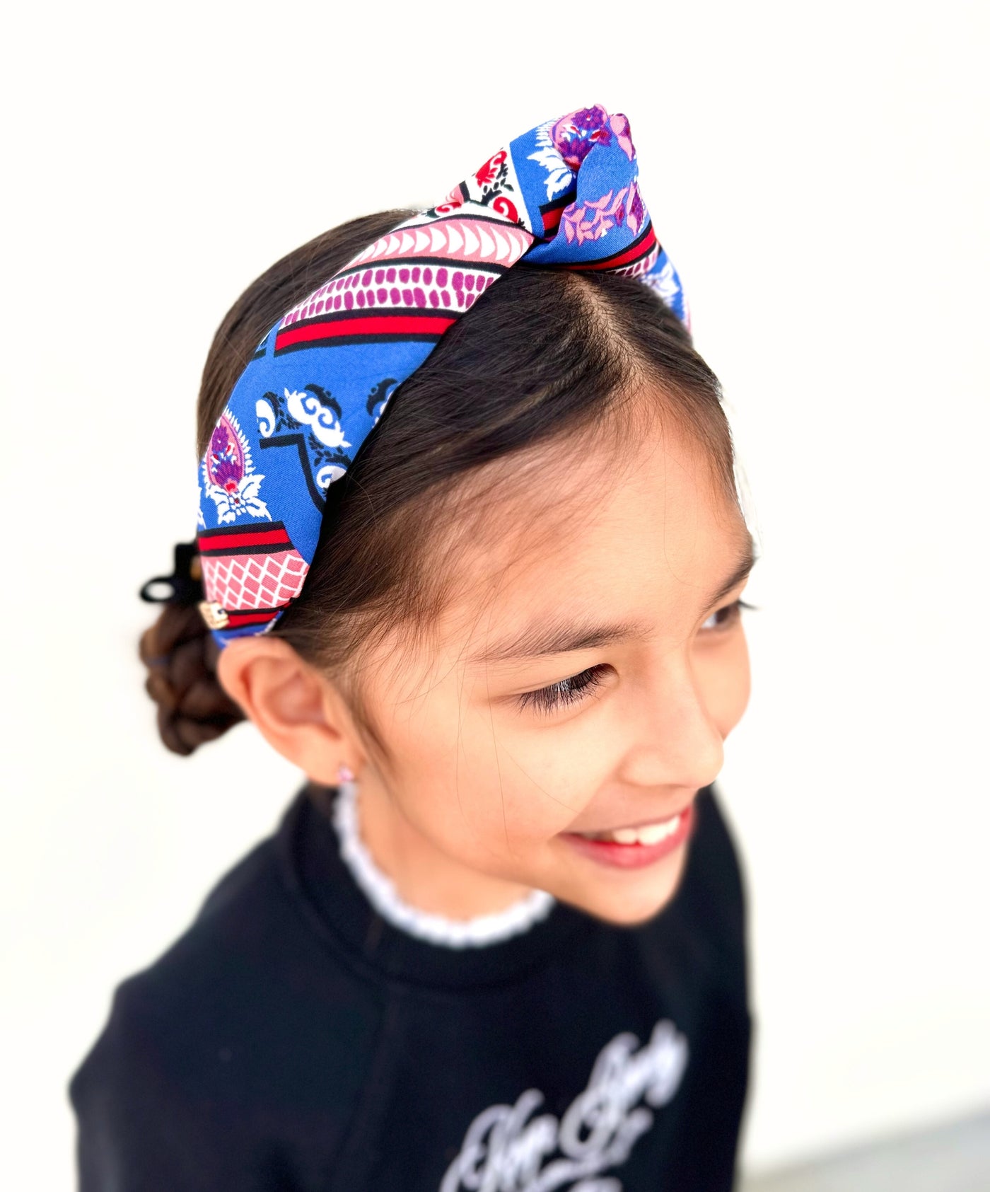 Child Size Blue Bandana Knotted Headband