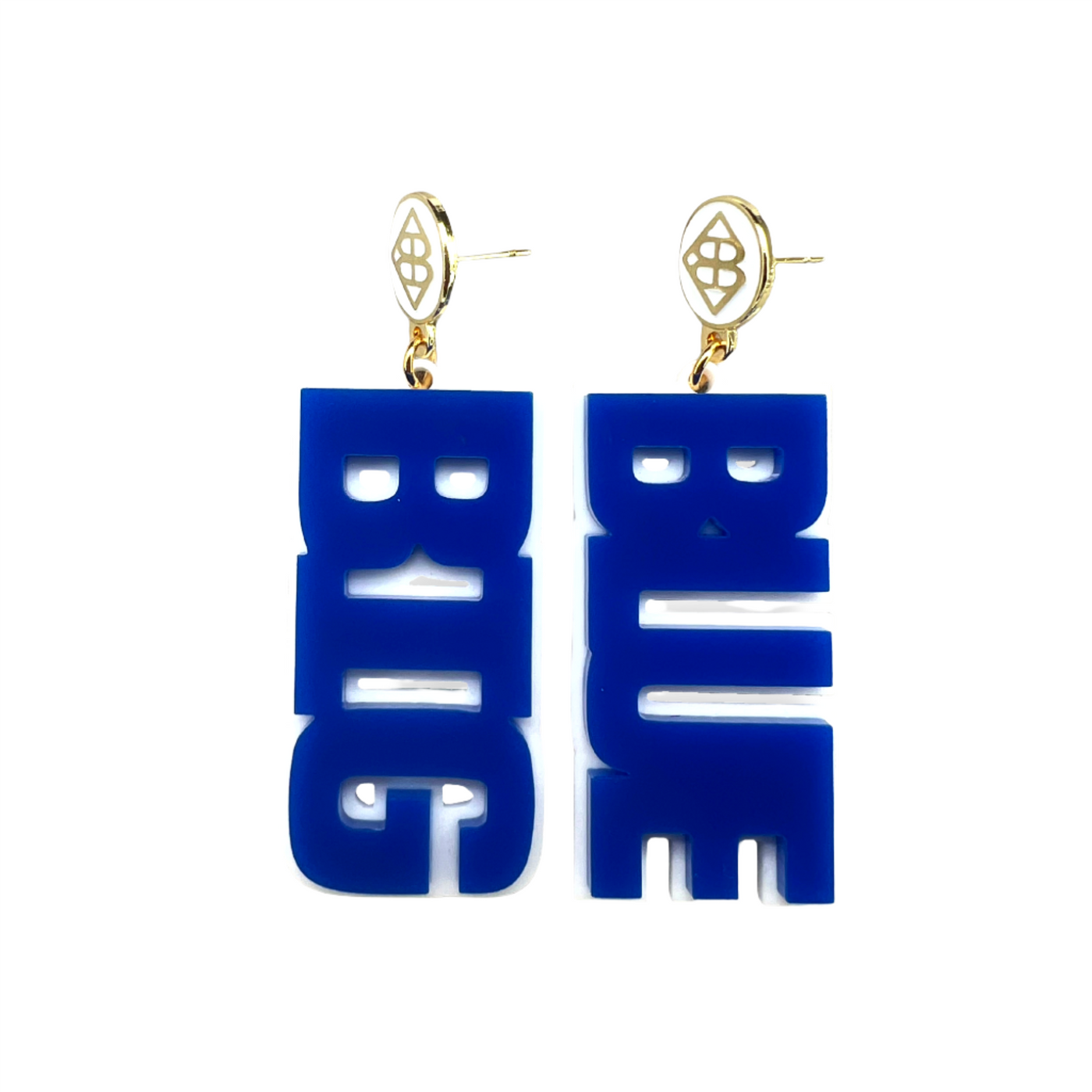 Kentucky Blue & White BIG BLUE Earrings