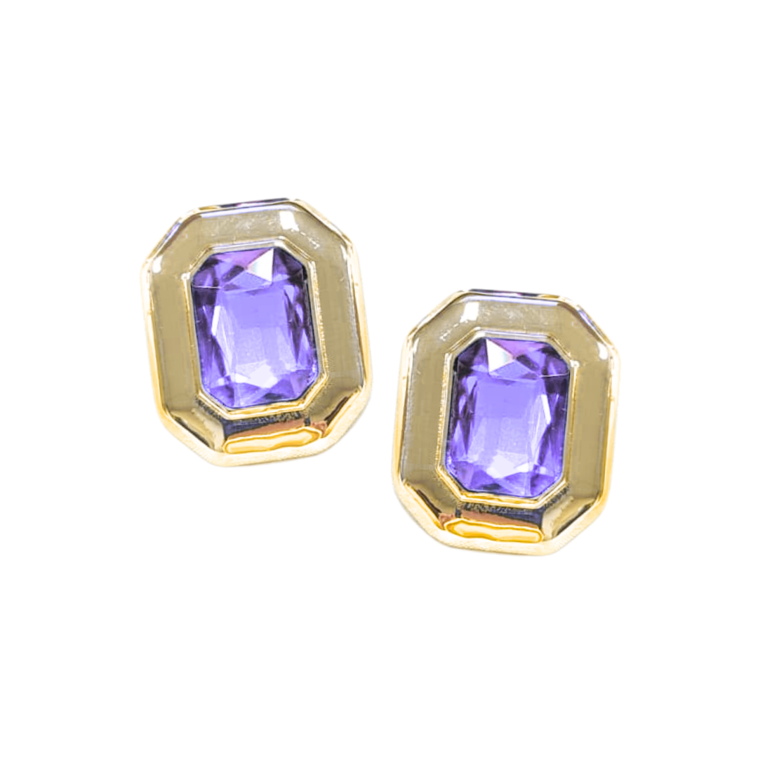 Lavender Jeweled Studs