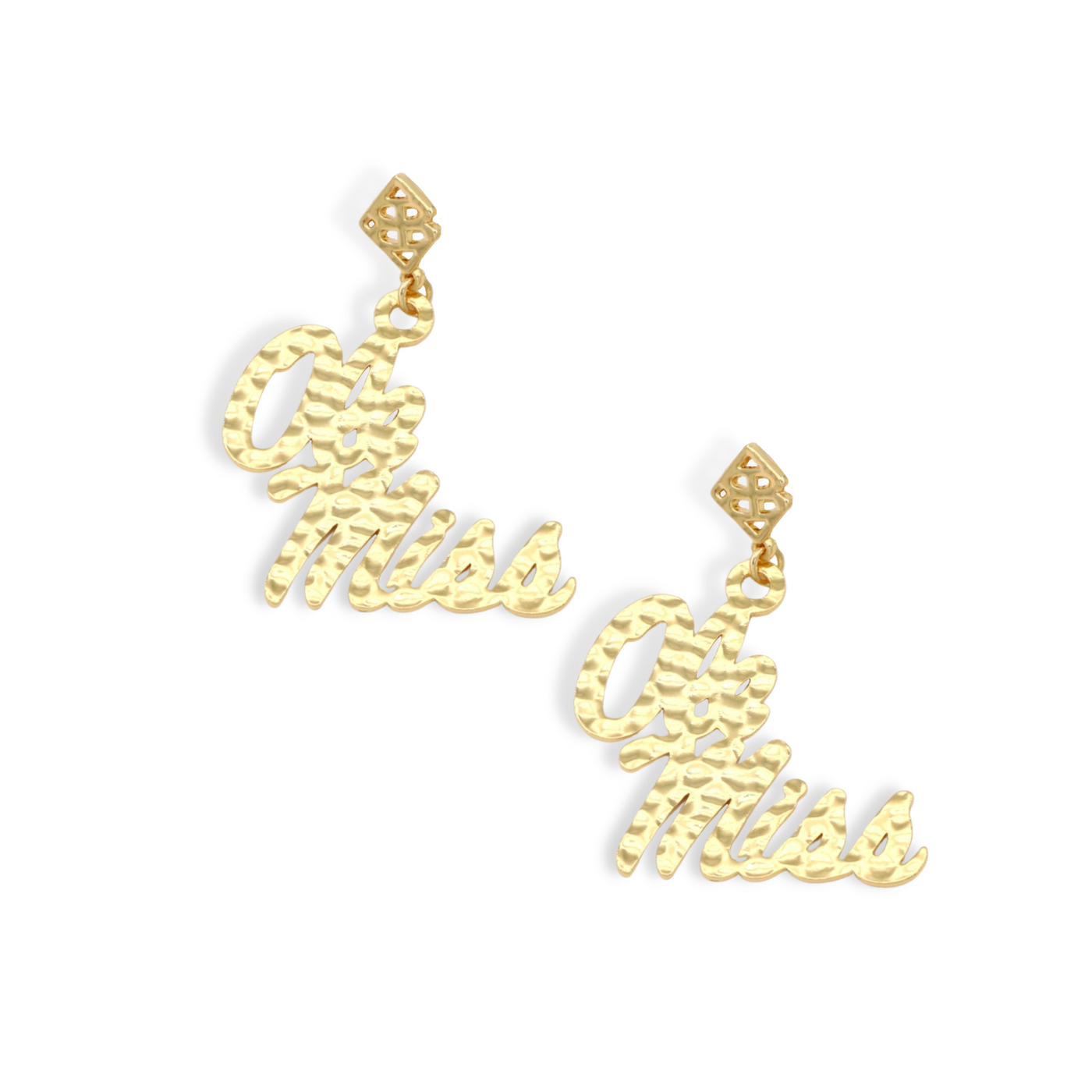 Ole Miss Gold Logo Earring with BC Logo