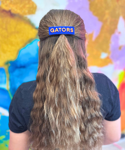 Florida Blue GATORS Rectangle Barrette Clip