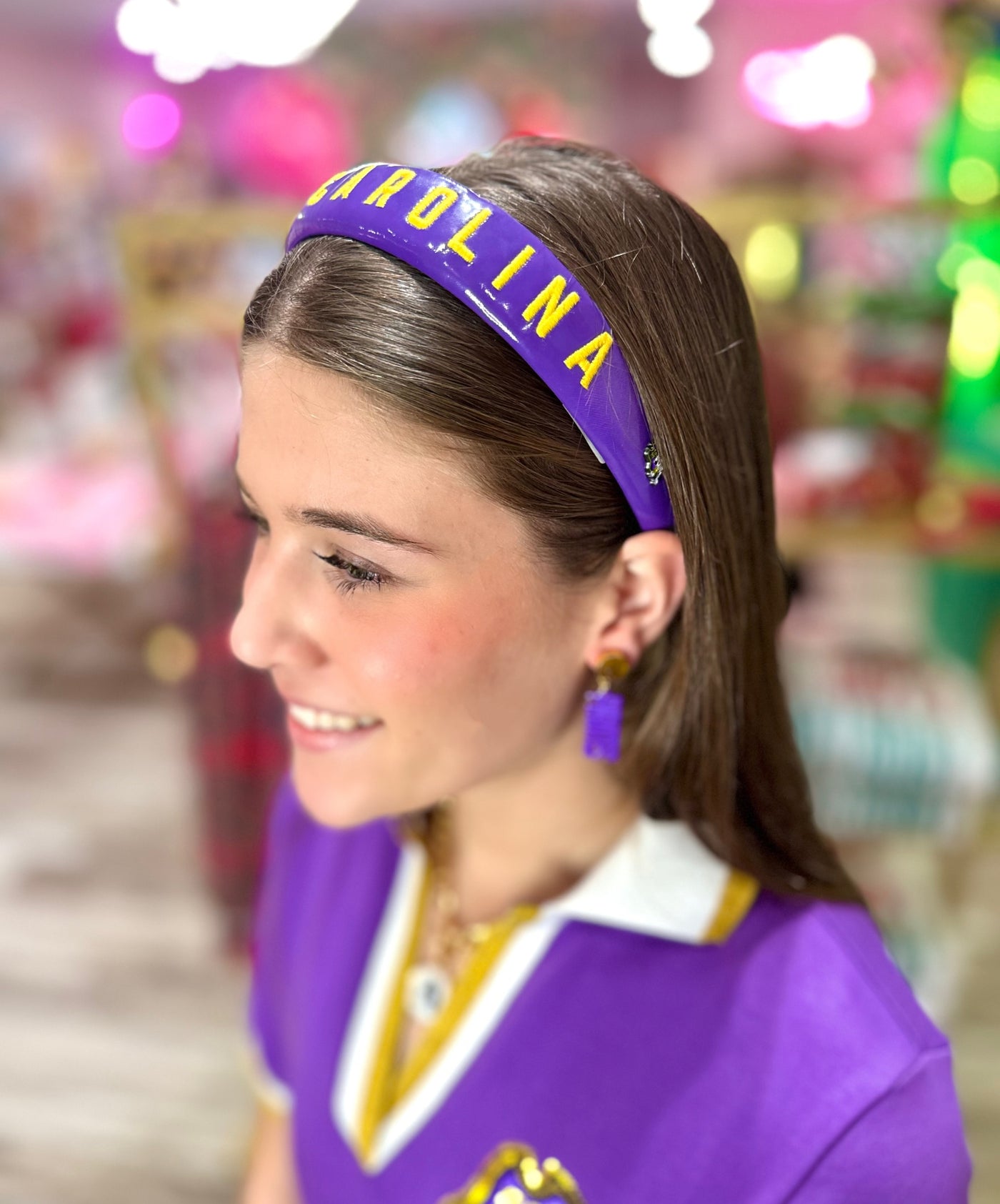 East Carolina Purple Thin Embroidered Headband