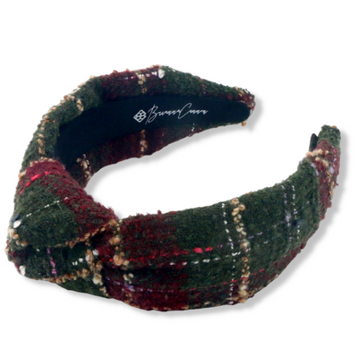 Green Winter Tweed Headband