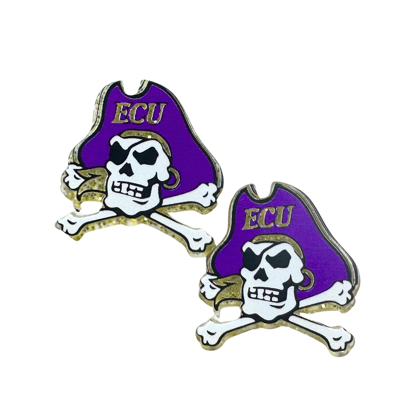 East Carolina Pirates Logo Stud Earrings