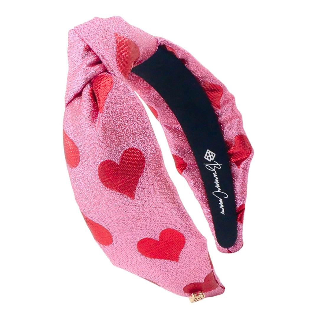 Adult Size Pink & Red Hearts Shimmer Headband