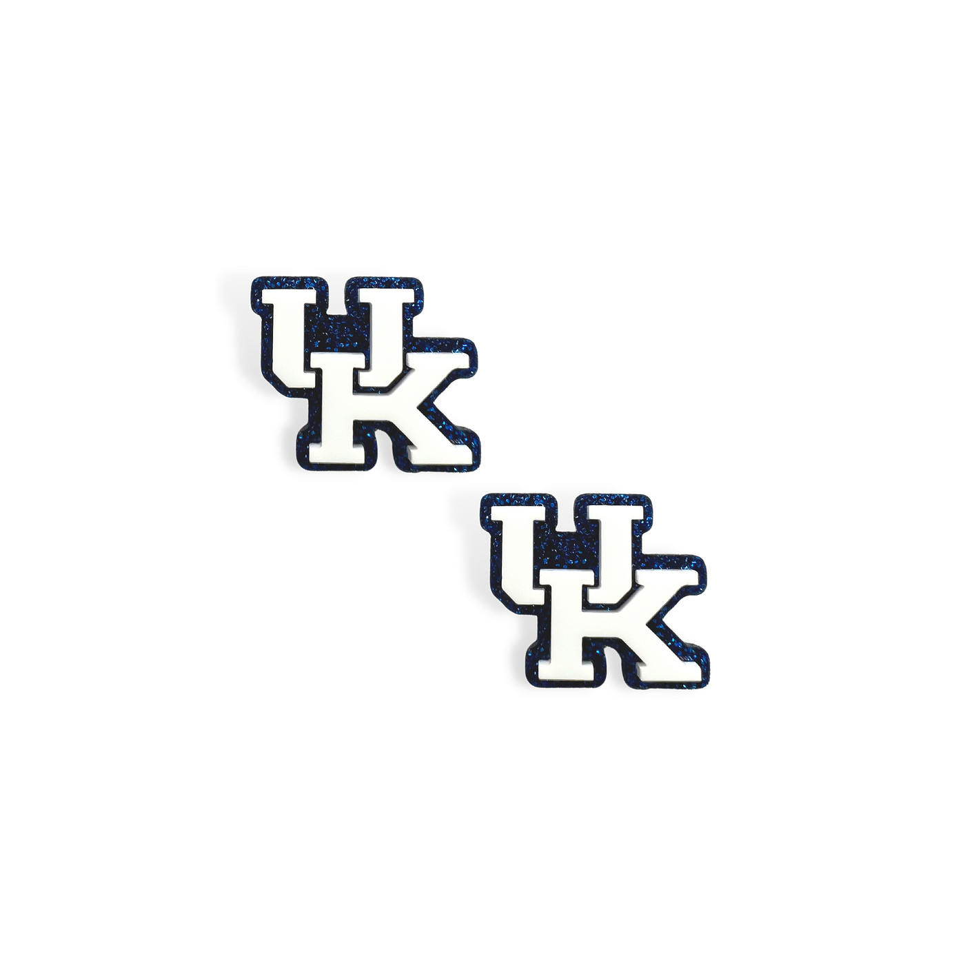 Kentucky White & Blue Glitter UK Stud