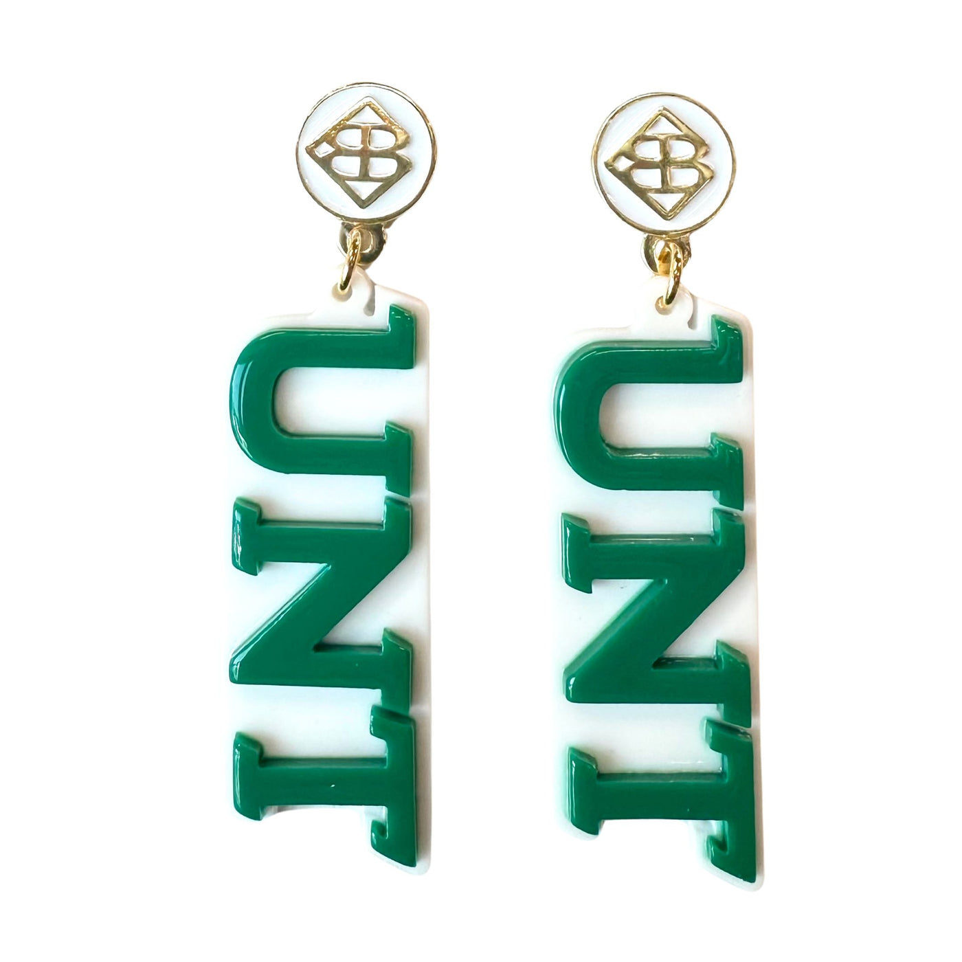 North Texas Green UNT Earrings