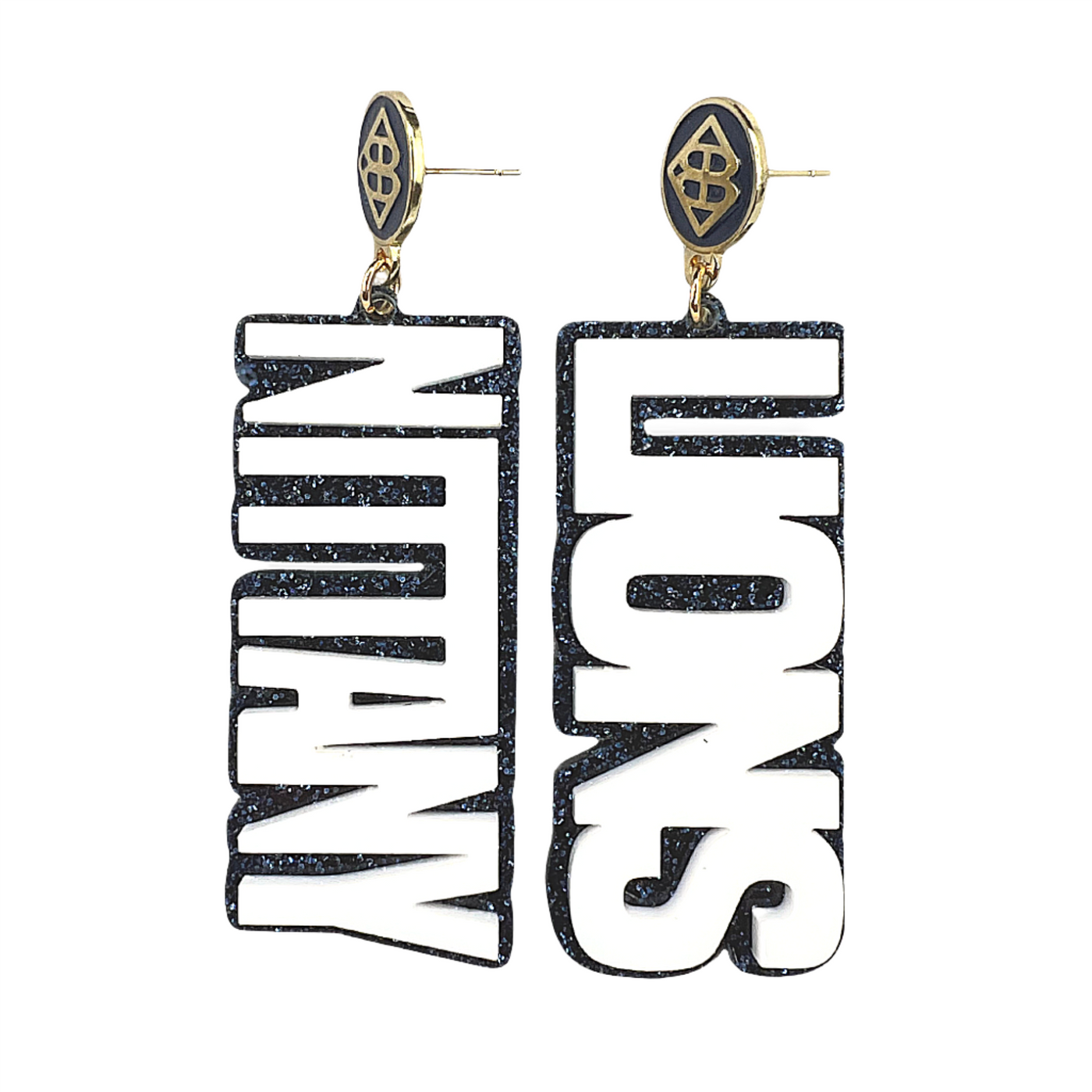 Penn State White NITTANY LIONS  Earrings