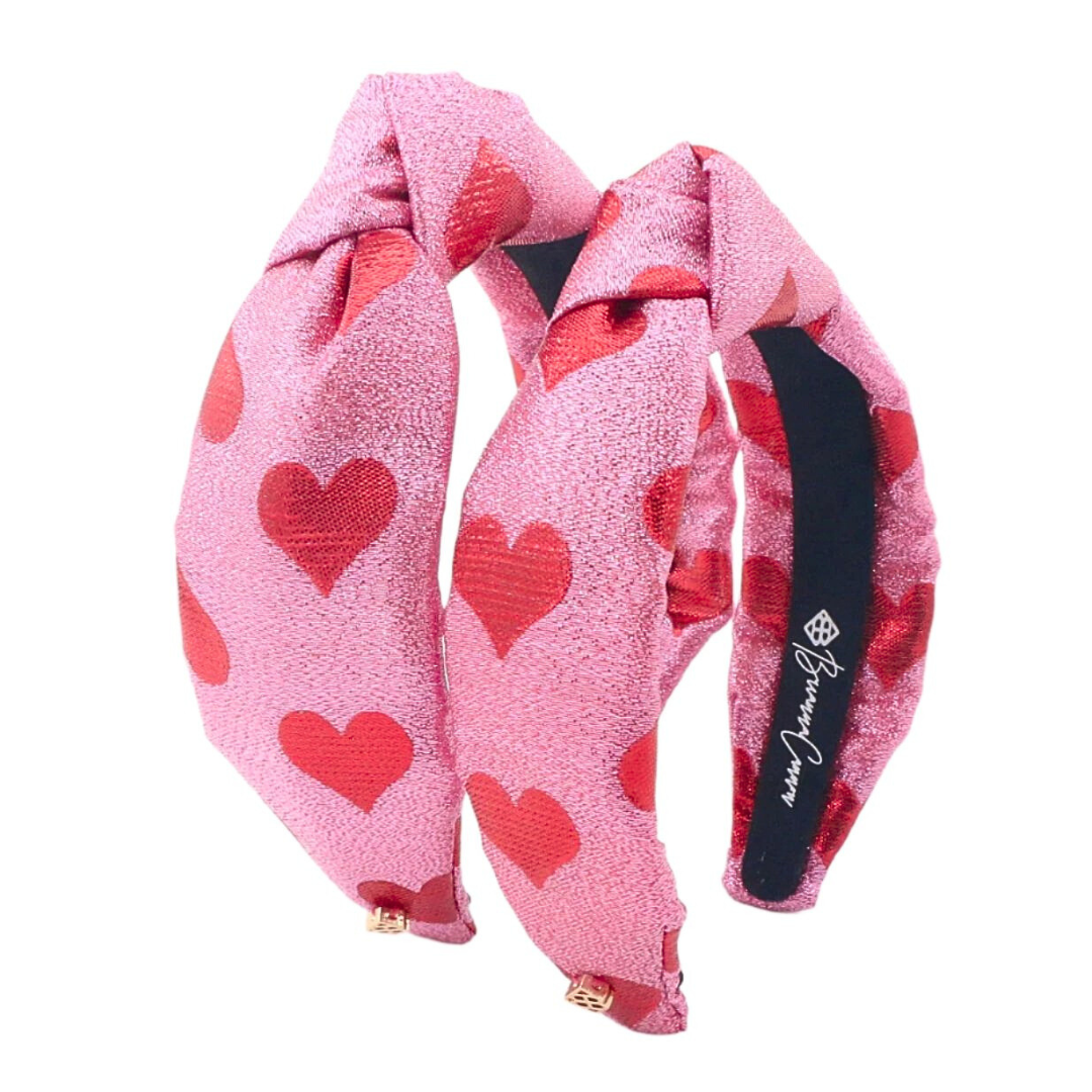 Adult Size Pink & Red Hearts Shimmer Headband