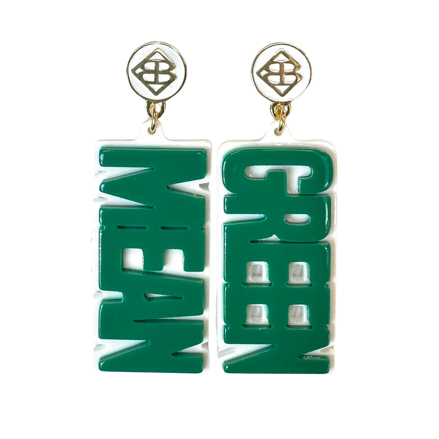 North Texas Green MEAN GREEN Earrings