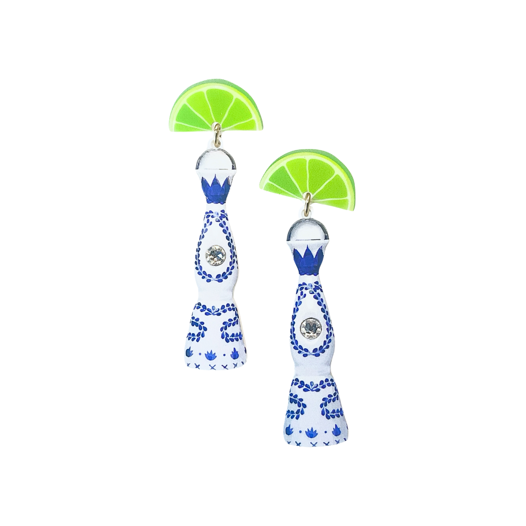 Top Shelf Tequila Earrings with Crystals