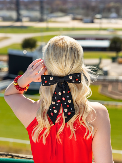 Black Kentucky Derby Bow  Barrette