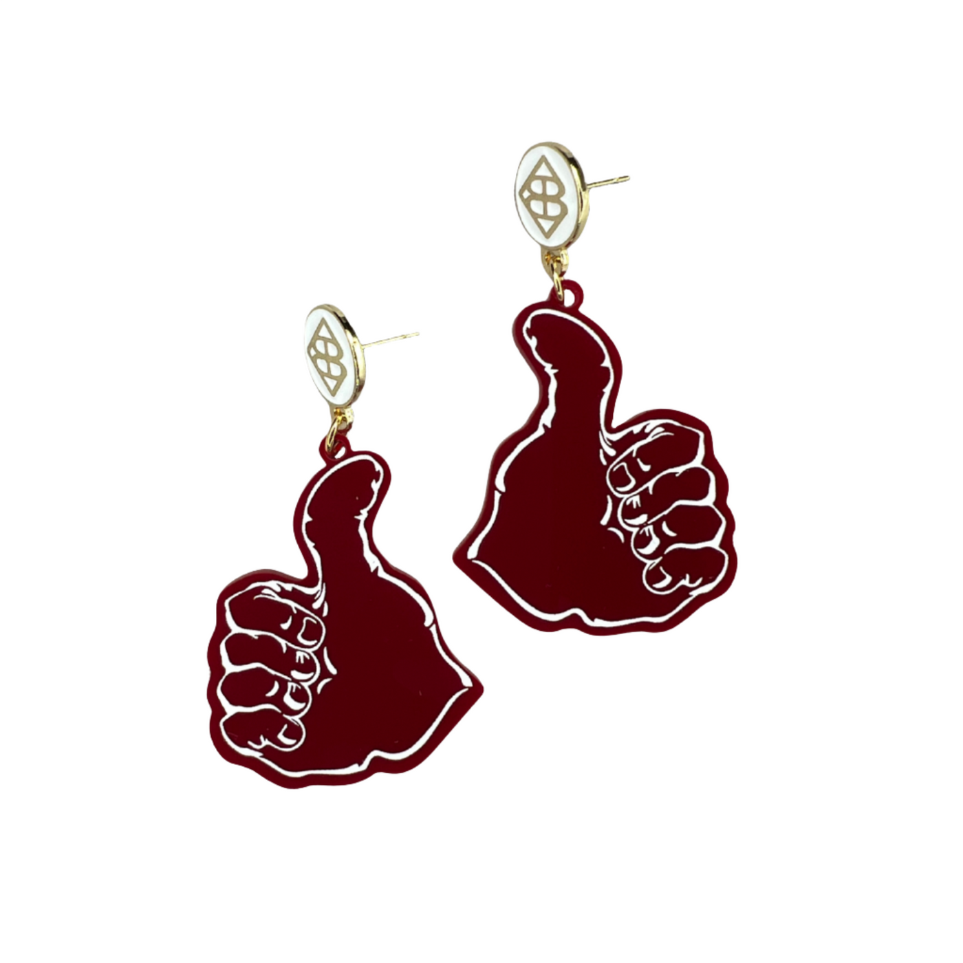 Texas A&M Gig'Em Thumbs-Up Earrings