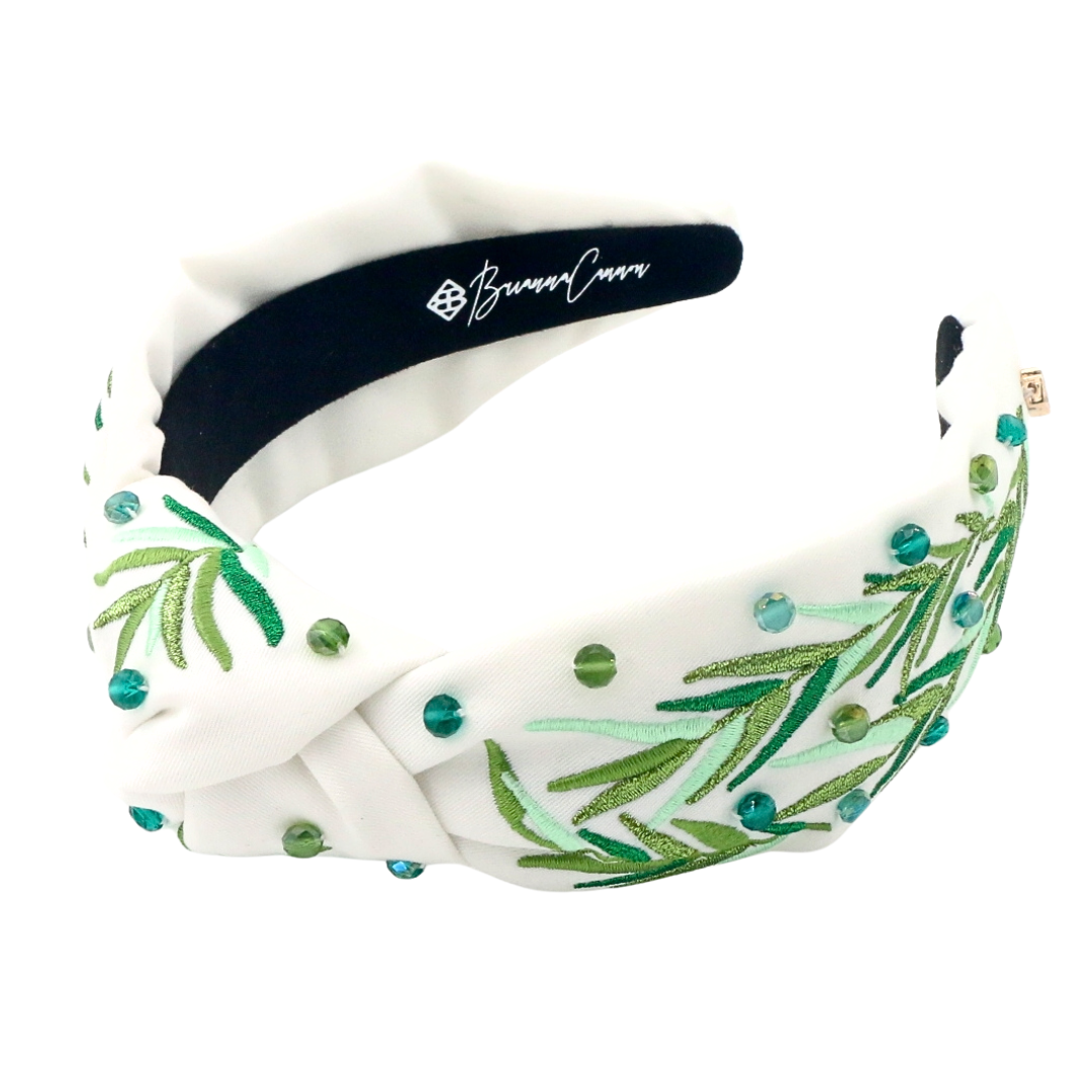 Embroidered Hosanna Palm Leaves Headband