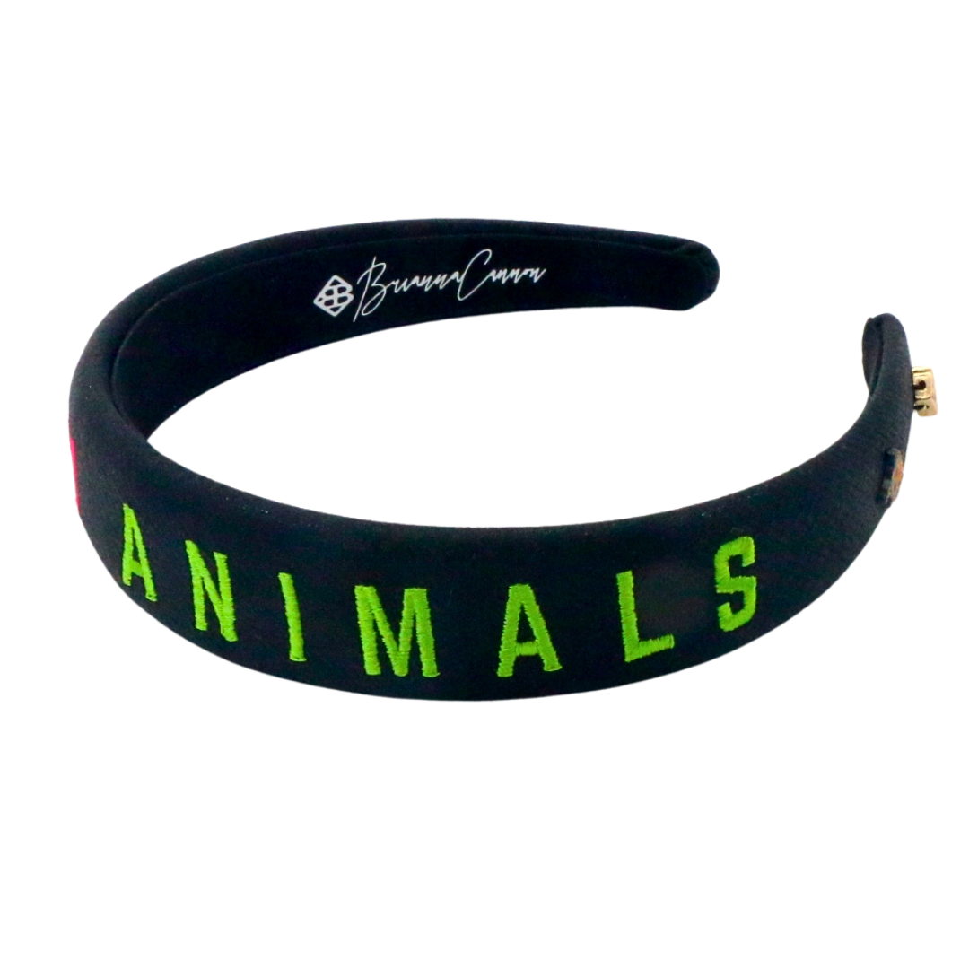 Party Animals Thin Embroidered Headband