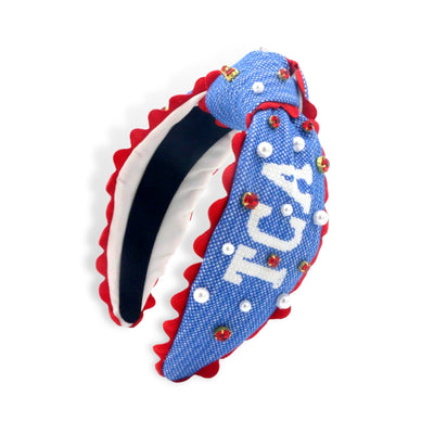 Adult Size TCA TROJANS Cross Stitch Headband