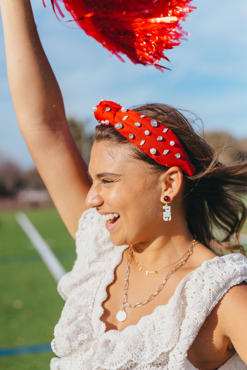 Arkansas Mini White WOOO PIG Earrings