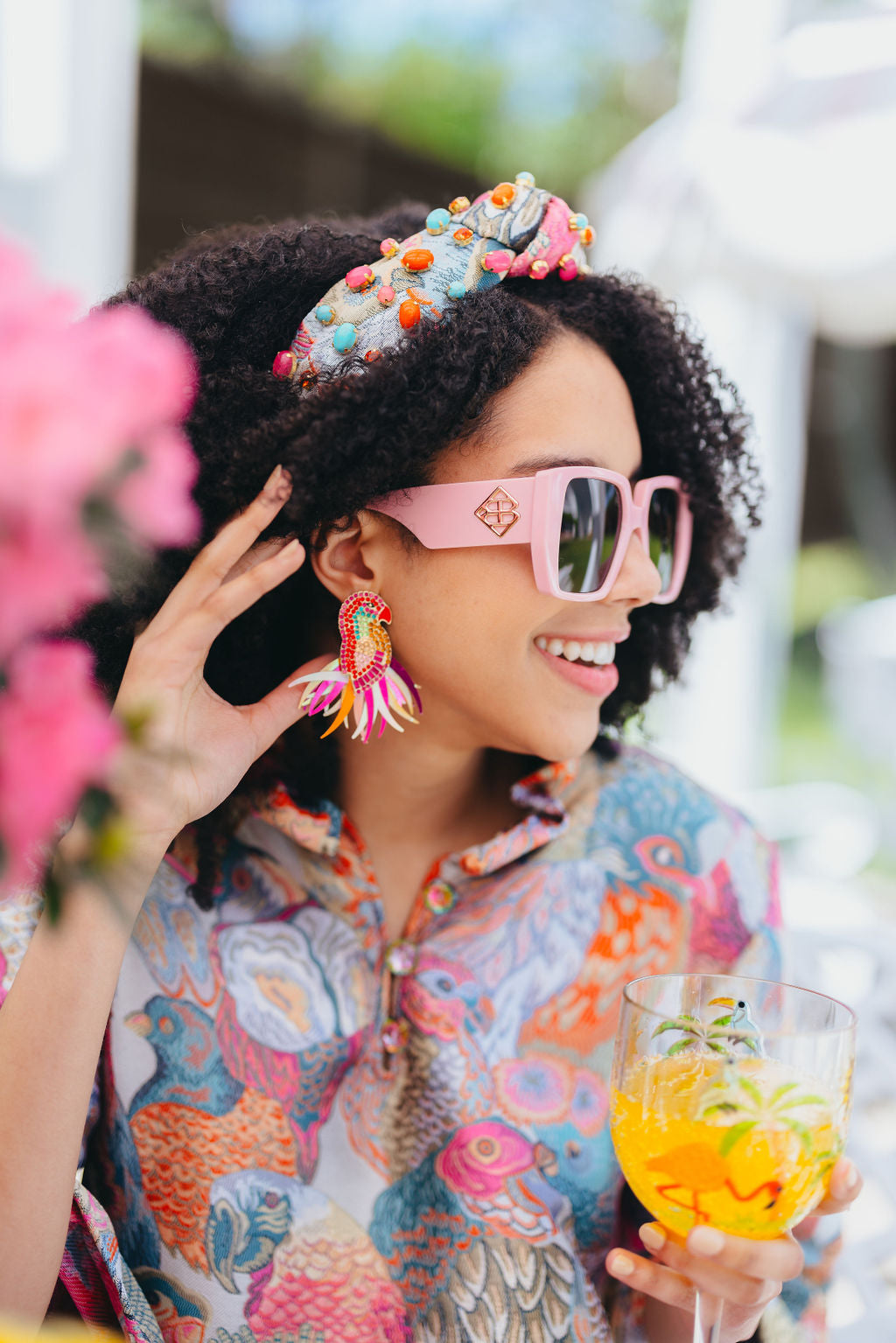 Bird Bam Headband with Cabochons