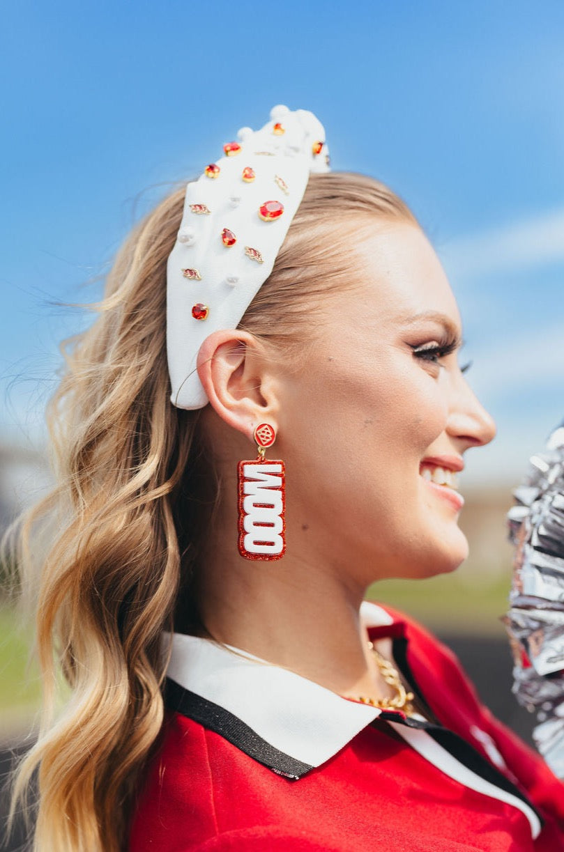 Arkansas White Logo Headband