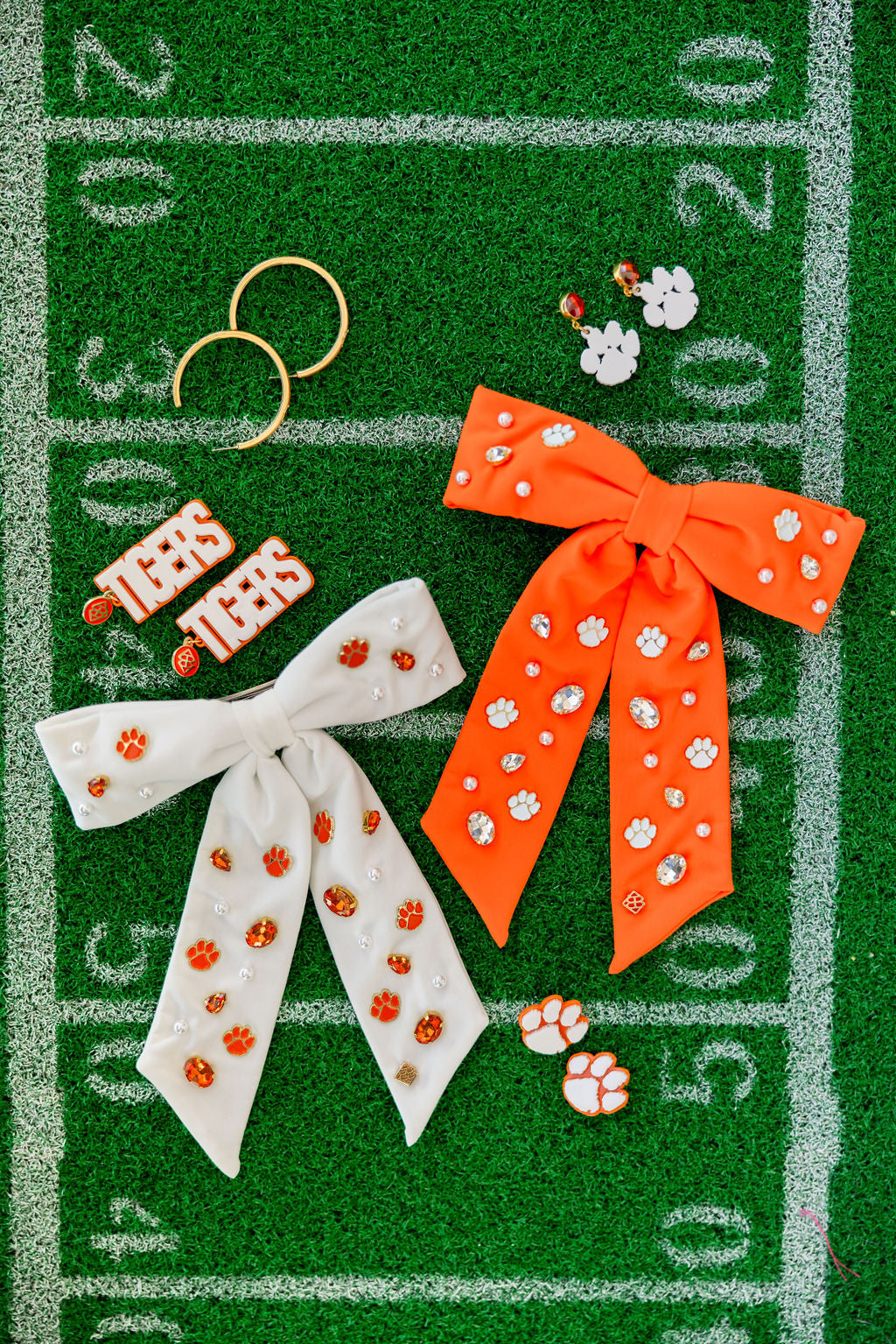 Clemson Orange Bow  Barrette