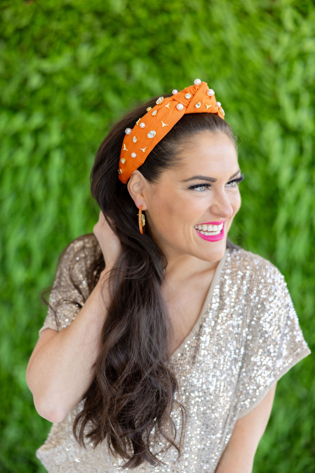 Texas Burnt Orange Logo Headband