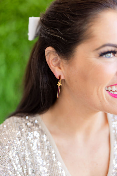 Texas A&M Logo Hoop Earrings