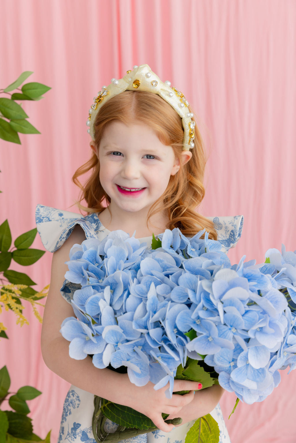 Child Size Yellow Shimmer Daisy Headband