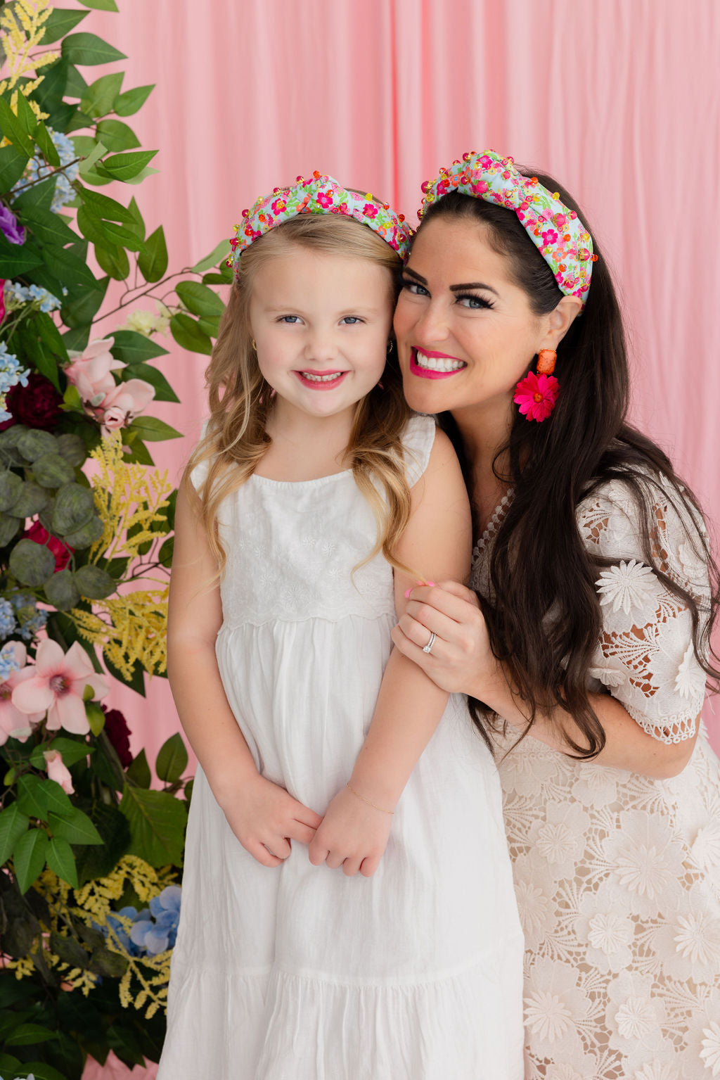 Adult Size Bright Daisy Headband with Crystals & Stones