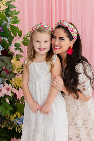 Child Size Bright Daisy Headband with Crystals & Stones