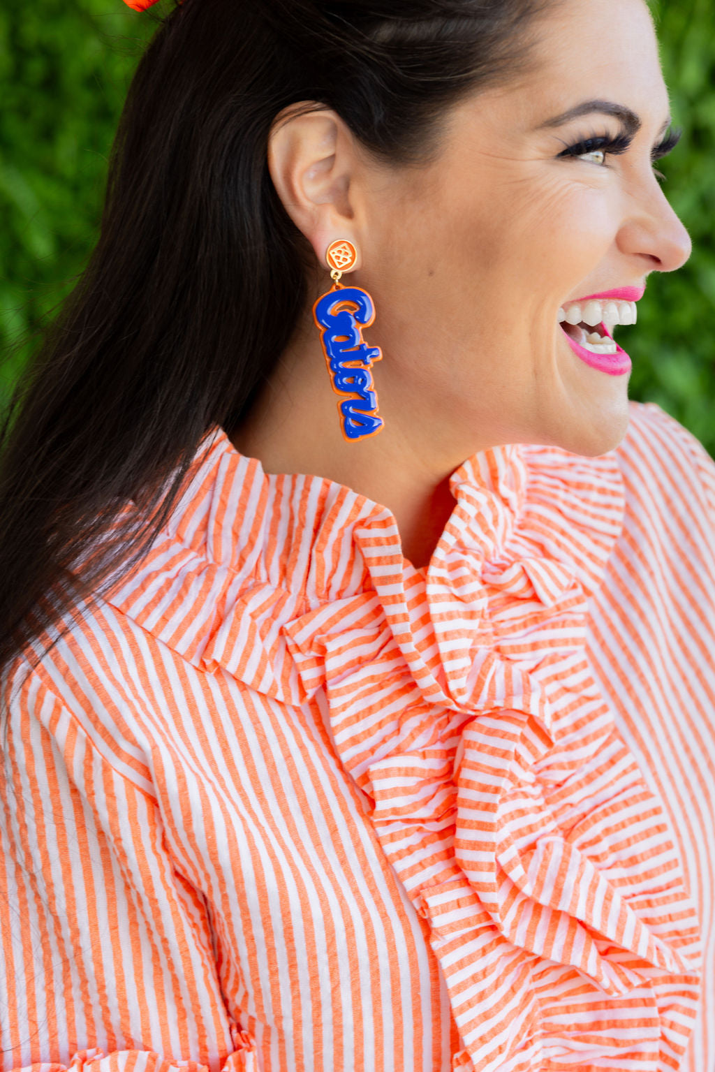 Florida Blue Gators Script Earrings