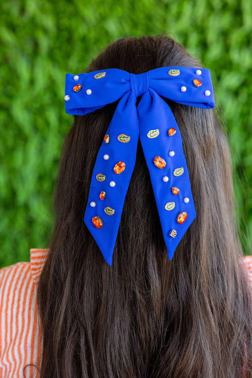 Florida Blue Gators Bow Barrette