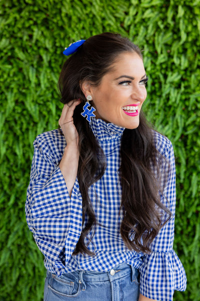 Kentucky Blue & White UK Earrings