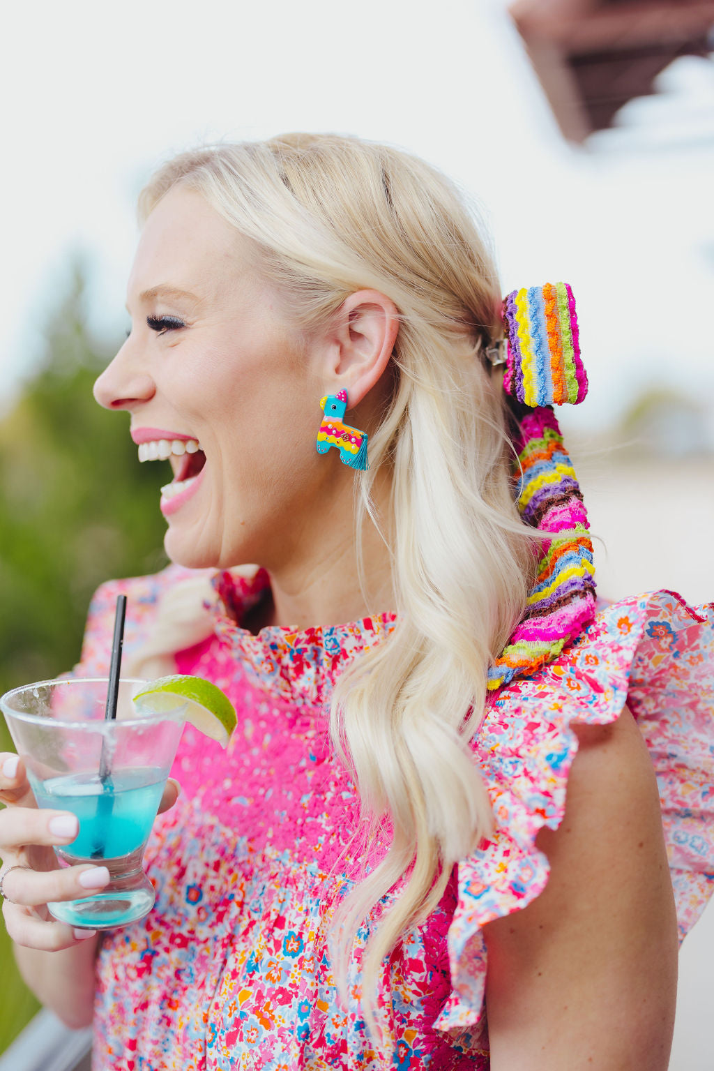 Fiesta Burro Piñata Stud Earrings