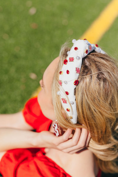 Houston White Logo Headband