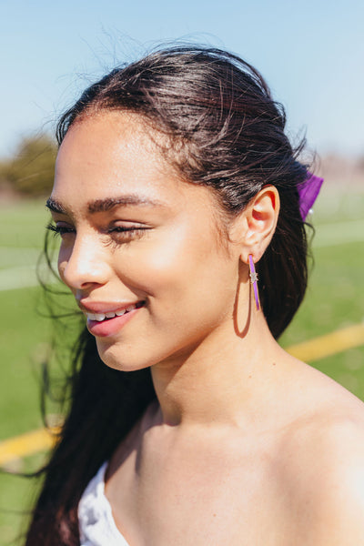 TCU Logo Hoop Earrings