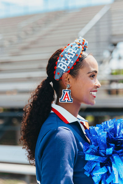 Arizona BEAR DOWN Adult Cross Stitch Headband