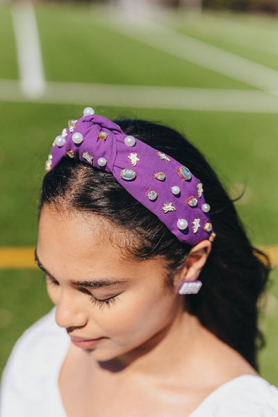 TCU Purple Logo Headband