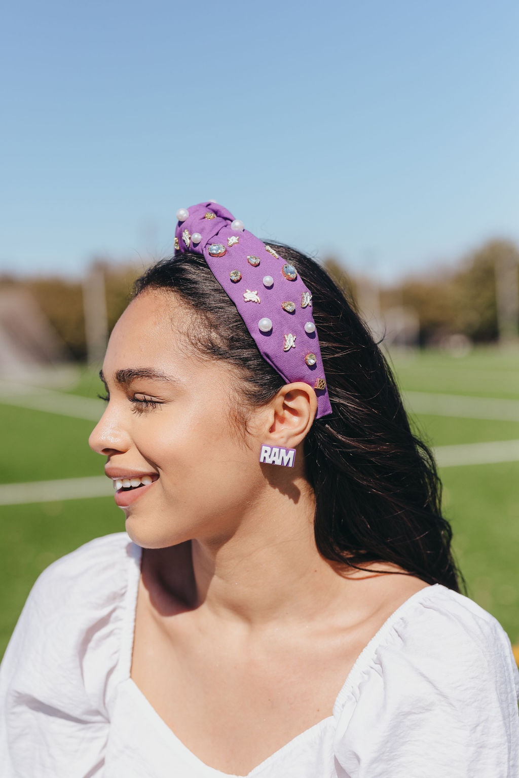 TCU Purple Logo Headband