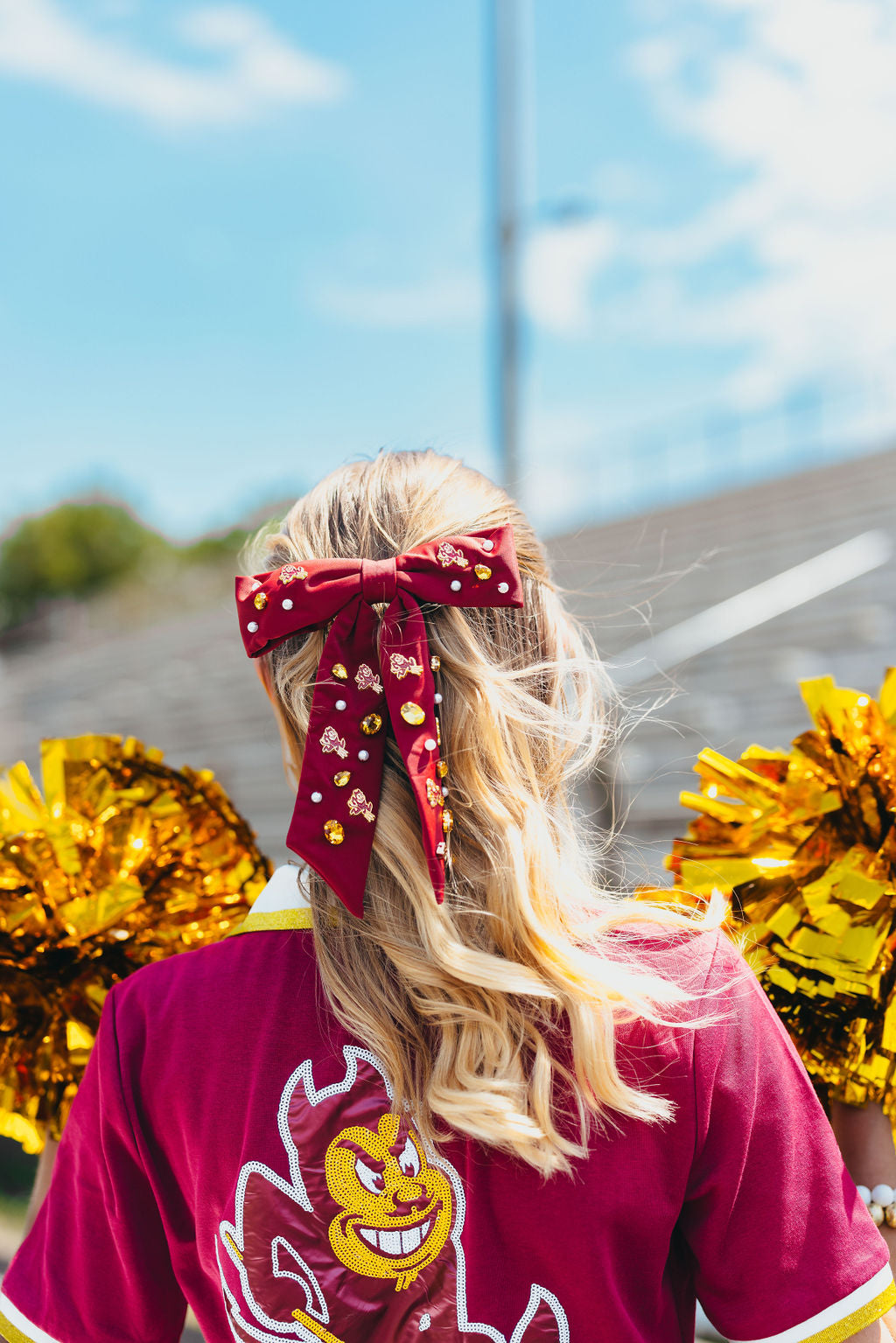 Arizona State Maroon Bow Barrette