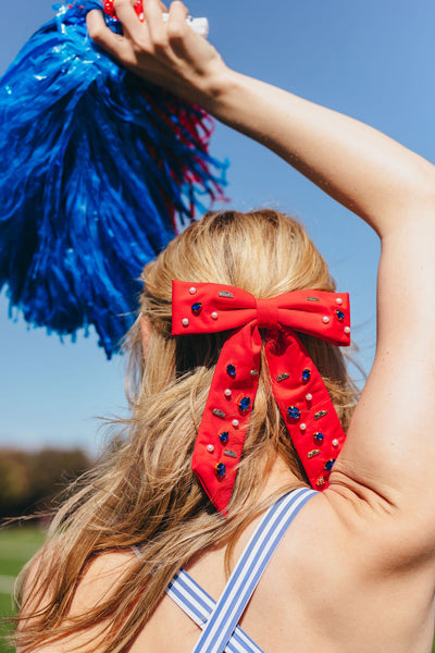 Ole Miss Red Bow Barrette