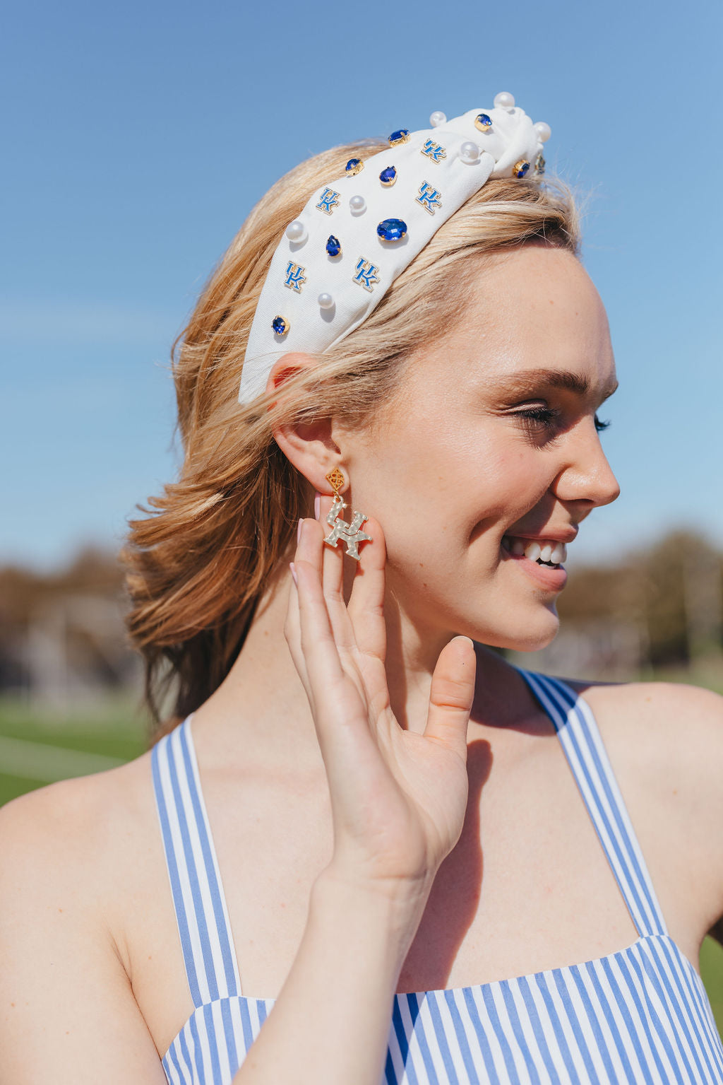 Kentucky White Logo Headband