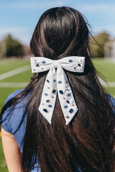 Penn State White Bow Barrette