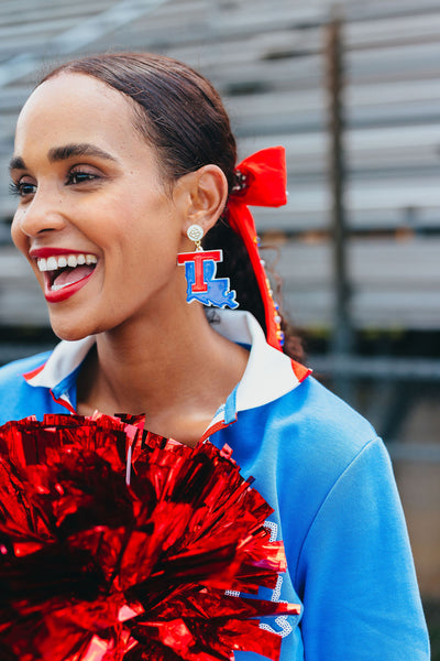 Louisiana Tech Logo Earrings