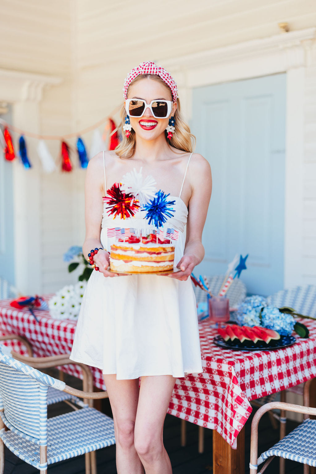 Adult Size Picnic & Pearls Headband