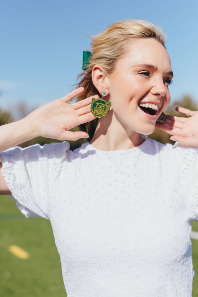 Baylor Bear Logo Earrings