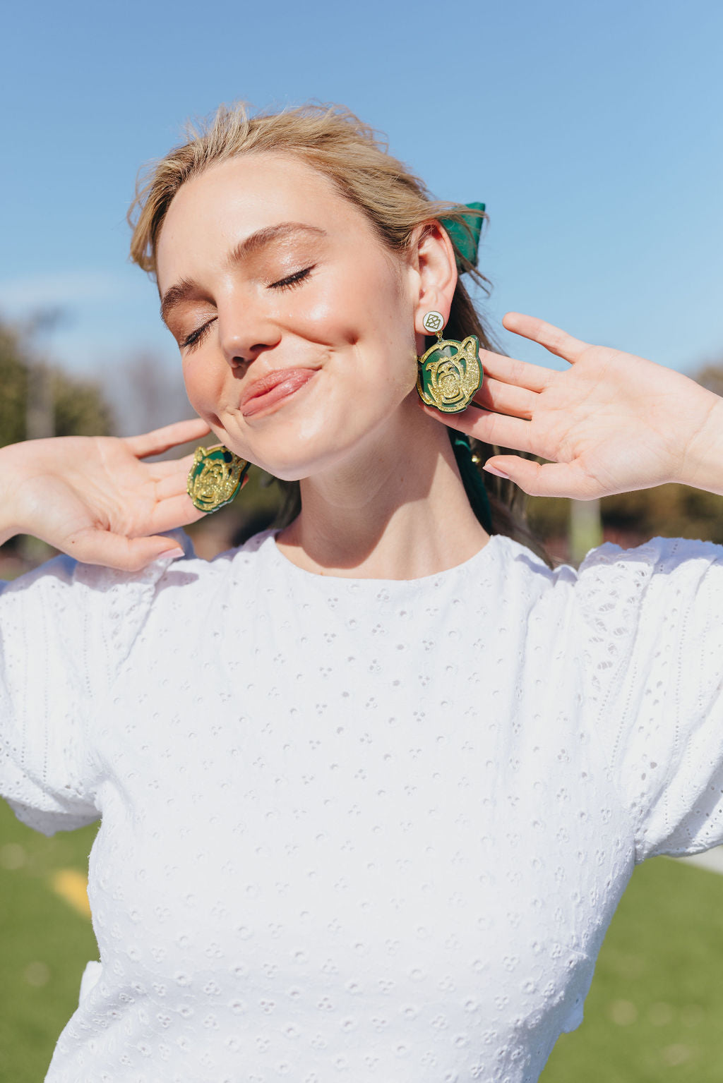 Baylor Bear Logo Earrings