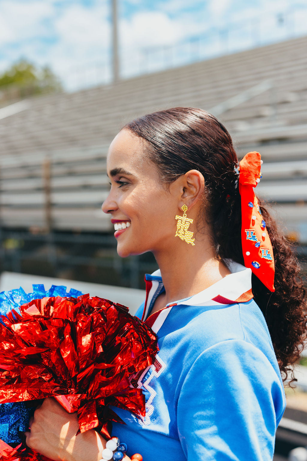 Louisiana Tech Gold Logo Earring with BC Logo