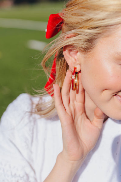 Alabama Logo Hoop Earrings